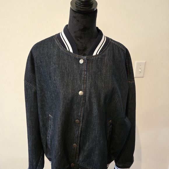 Dark Denim Button-Up Jacket - Picture 1 of 4